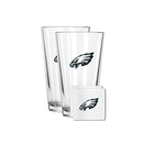 2 Pack Pint and Coasters Set | Philadelphia Eagles