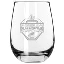 15oz Stemless Wine Glass, Etched, Super Bowl 59, 2025