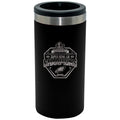 12oz Black Slim Can Holder, Etched, Super Bowl 59, 2025