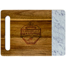 12x16in Acacia Cutting Board with Faux Marble, Etched, Super Bowl 59, 2025