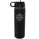 22oz Black Water Bottle, Etched, Super Bowl 59, 2025