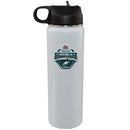 22oz White Water Bottle, Direct Print, Super Bowl 59, 2025