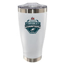 20oz Stainless Steel Tumbler, White, Direct Print, Super Bowl 59, 2025