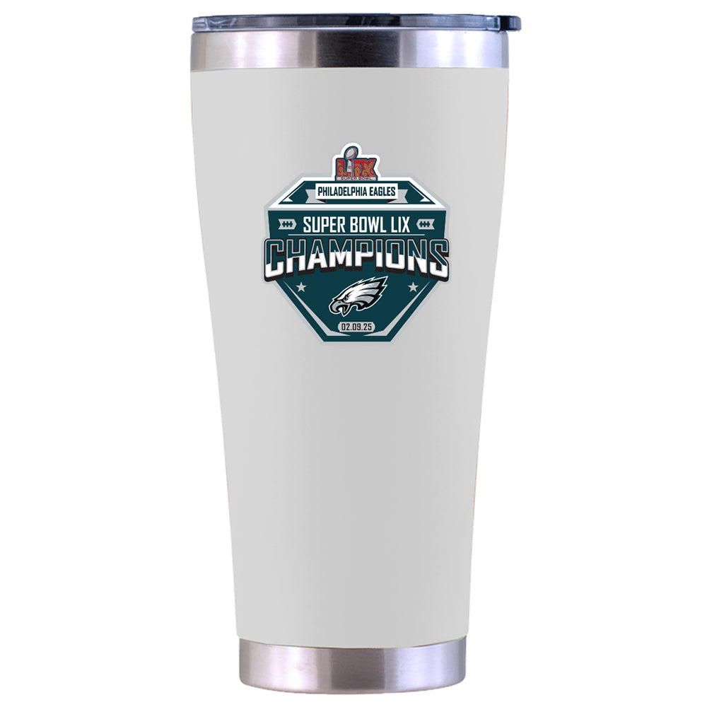 30oz White Tumbler, Direct Print, Super Bowl 59, 2025
