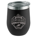16oz Black Stemless Tumbler, Etched, Super Bowl 59, 2025