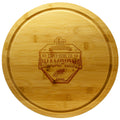 13in Bamboo Rotating Server, Etched, Super Bowl 59, 2025