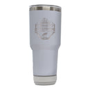 30oz White Bluetooth Tumbler, Etched, Super Bowl 59, 2025