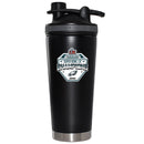 24oz Black Beverage Shaker Bottle, Direct Print, Super Bowl 59, 2025