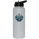 34oz White Quencher Bottle, Direct Print, Super Bowl 59, 2025