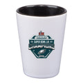 2oz Wht Ceramic w/Orange Inner Color, Super Bowl 59, 2025