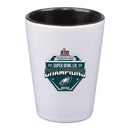 2oz Wht Ceramic w/Orange Inner Color, Super Bowl 59, 2025