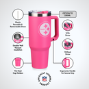 40oz Pink Game Day Tumbler I | Pittsburgh Steelers