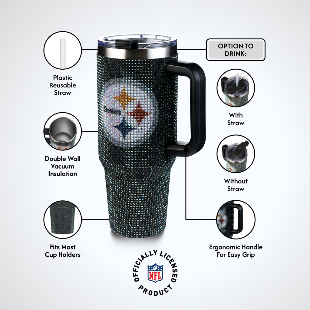40oz TC Bling Game Day Tumbler I | Pittsburgh Steelers