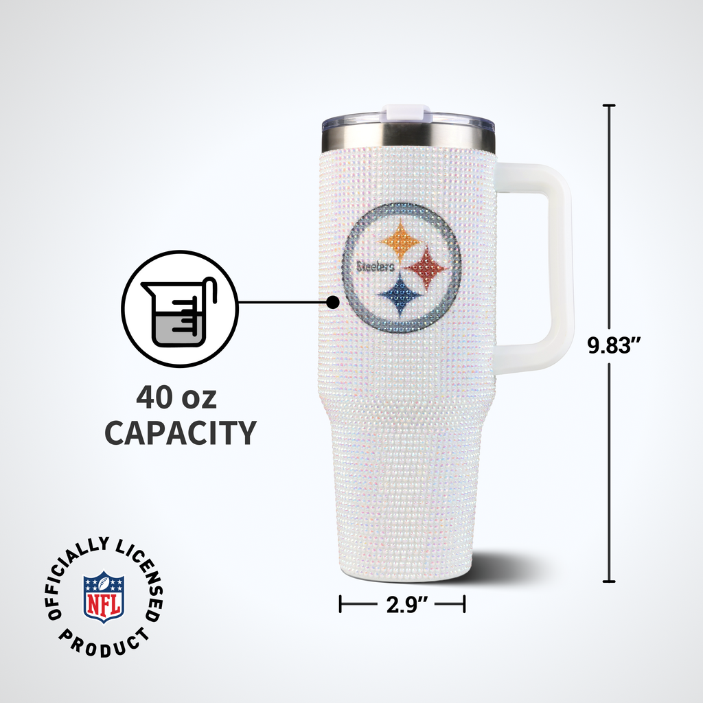 40oz Bling Collosal Tumbler | Pittsburgh Steelers