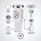 40oz Bling Collosal Tumbler | Pittsburgh Steelers