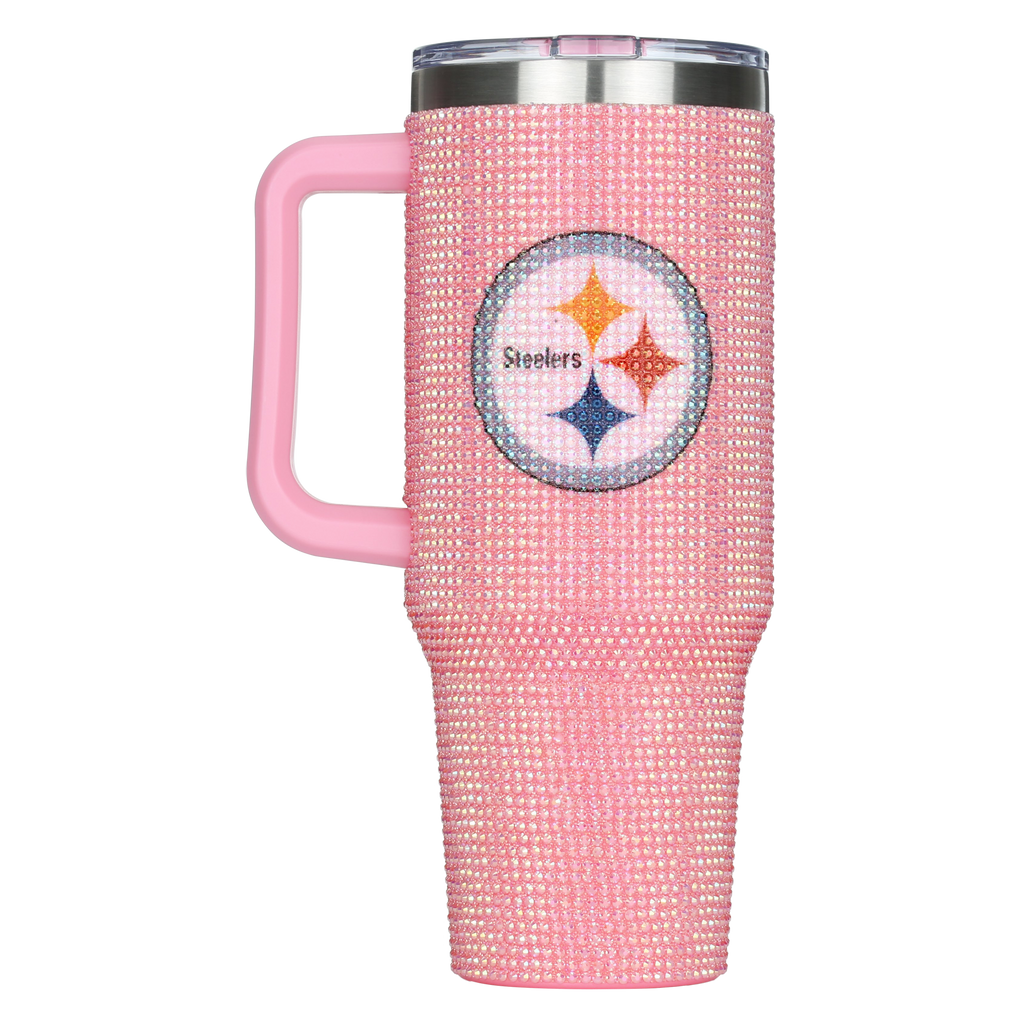 40oz Pink Bling Game Day Tumbler I | Pittsburgh Steelers