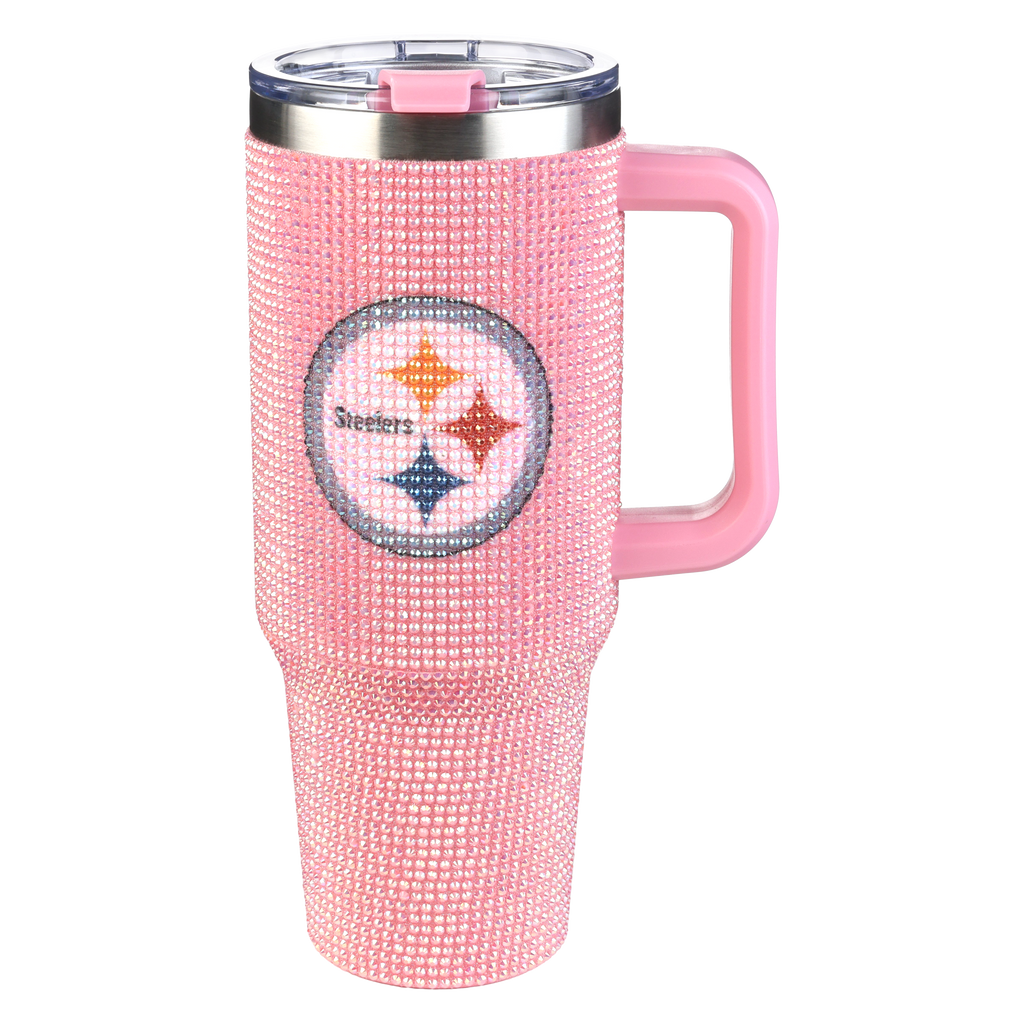 40oz Pink Bling Game Day Tumbler I | Pittsburgh Steelers