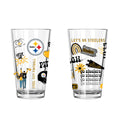 2pk 16oz Pint Glass, DP, Loco Design | Pittsburgh Steelers