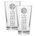 2pk 16oz Pint Glass Pinnacel Design | Pittsburgh Steelers