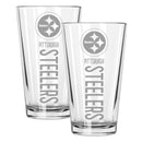 2pk 16oz Pint Glass Pinnacel Design | Pittsburgh Steelers
