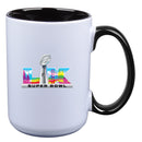 15oz White Mug with Black Inner Color | 2026 Super Bowl