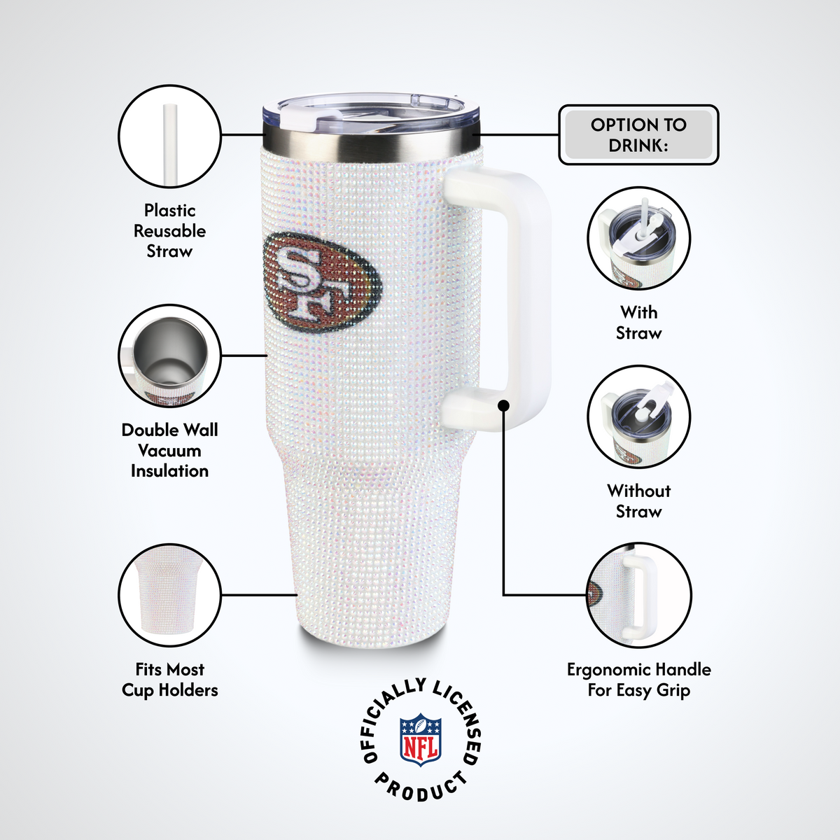 40oz Bling Collosal Tumbler | San Francisco 49ers