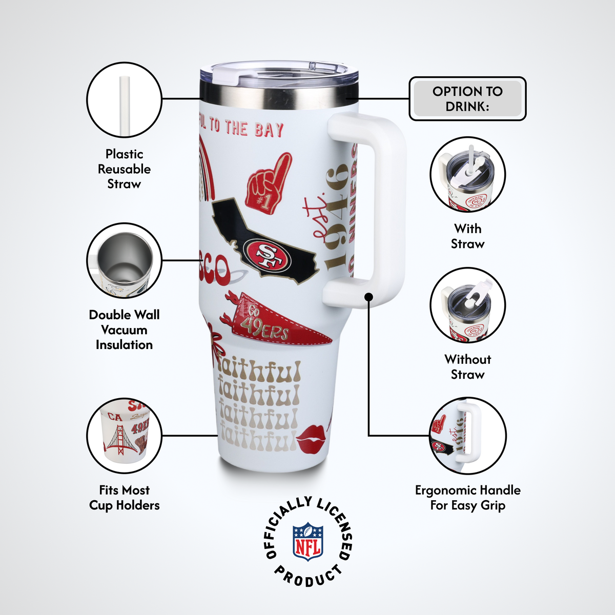 40oz Team Spirit Game Day Tumbler I | San Francisco 49ers