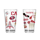 2pk 16oz Pint Glass, DP, Loco Design | San Francisco 49ers