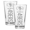 2pk 16oz Pint Glass Pinnacel Design | San Francisco 49Ers