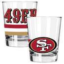 2pk 15oz Old Fashion Glass Big Stripes Design | San Francisco 49ers