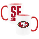 2pk 15oz White Mug Logo + Wordmark | San Francisco 49ers
