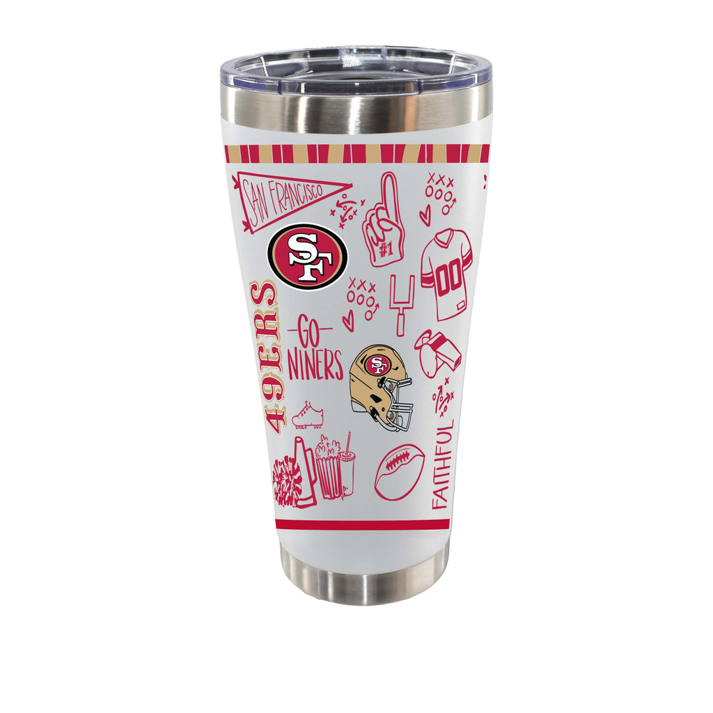 Sketchpad Design 30oz SS Tumbler | San Francisco 49ers