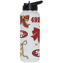  49ers 34oz Bow White Quencher Water Bottle 