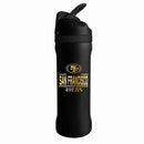 24 oz Stainless Steel Sip Tumbler w/ Gold Inlay – Etched Classic Crew Design, San Francisco 49ers