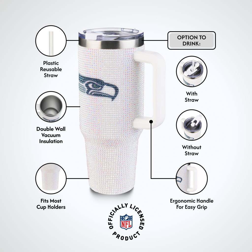 40oz Bling Collosal Tumbler | Seattle Seahawks