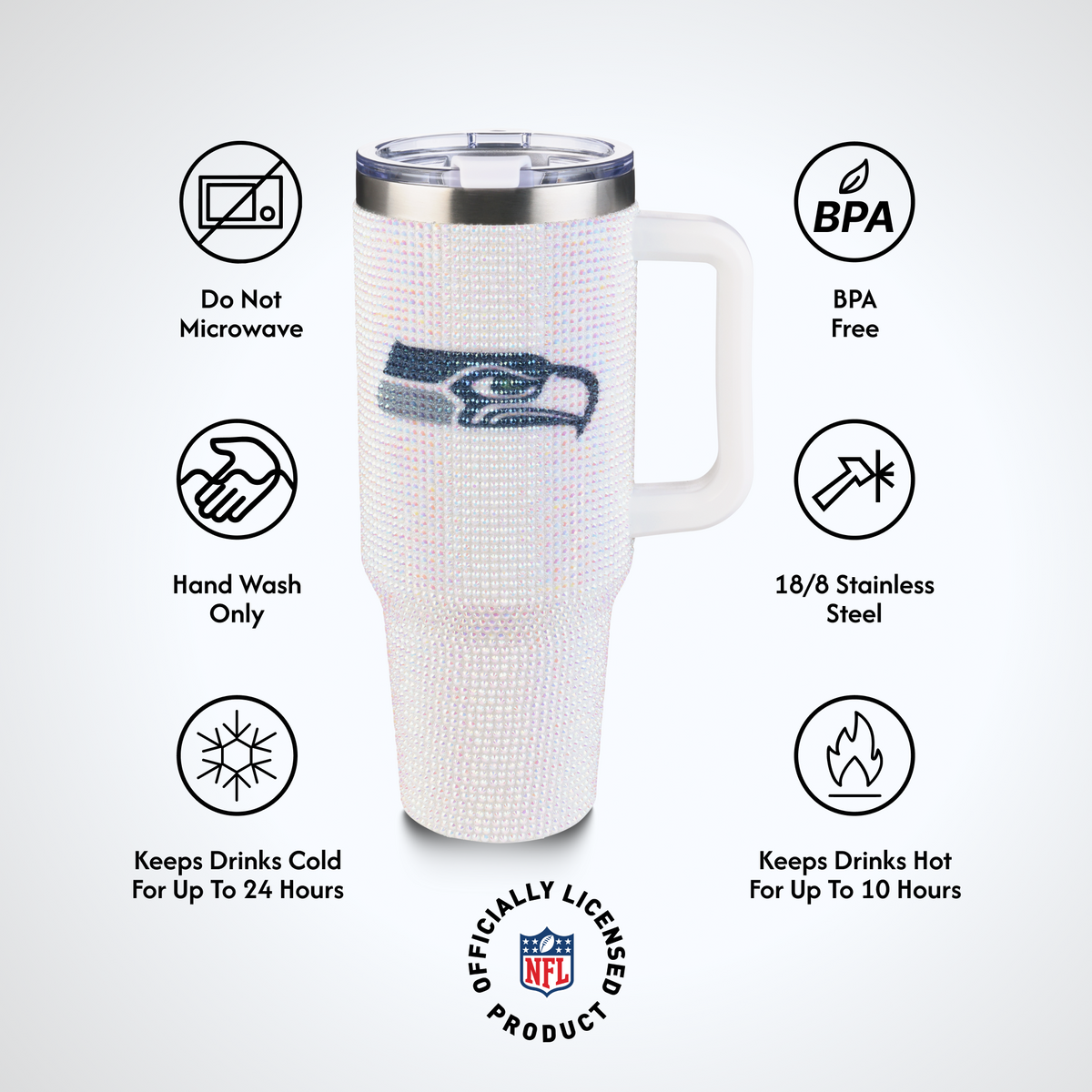 40oz Bling Collosal Tumbler | Seattle Seahawks