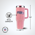 40oz Pink Bling Game Day Tumbler I | Seattle Seahawks