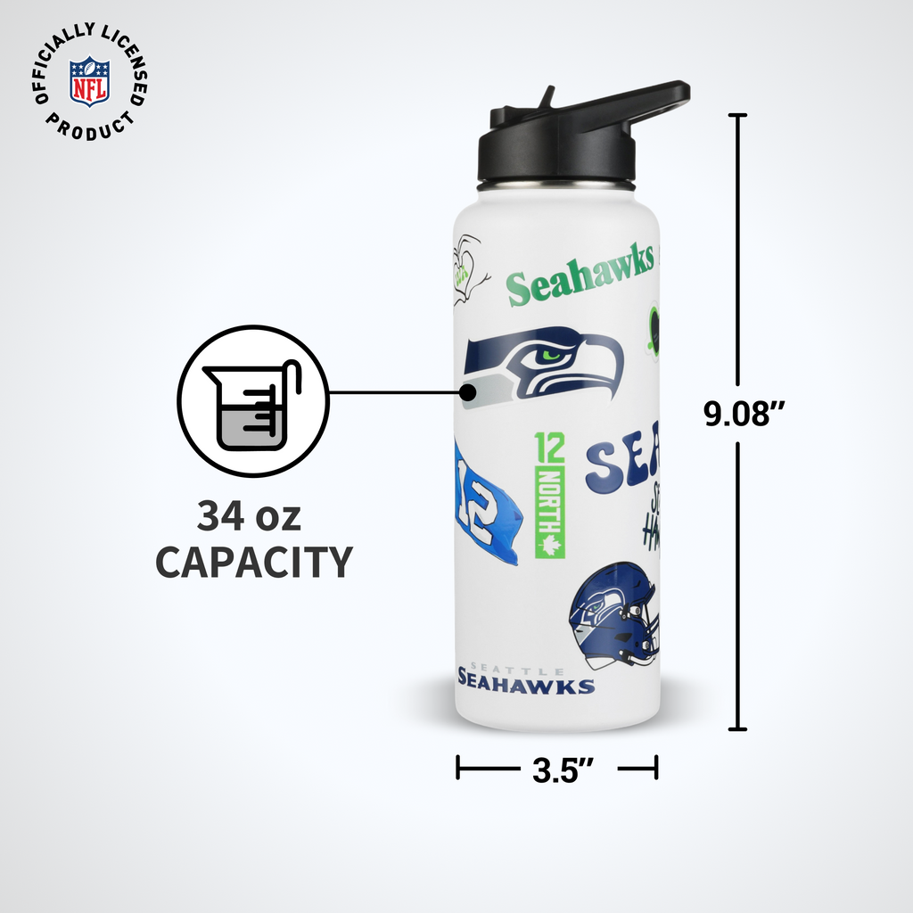 34oz Team Spirit Water Bottle I | Seattle Seahawks