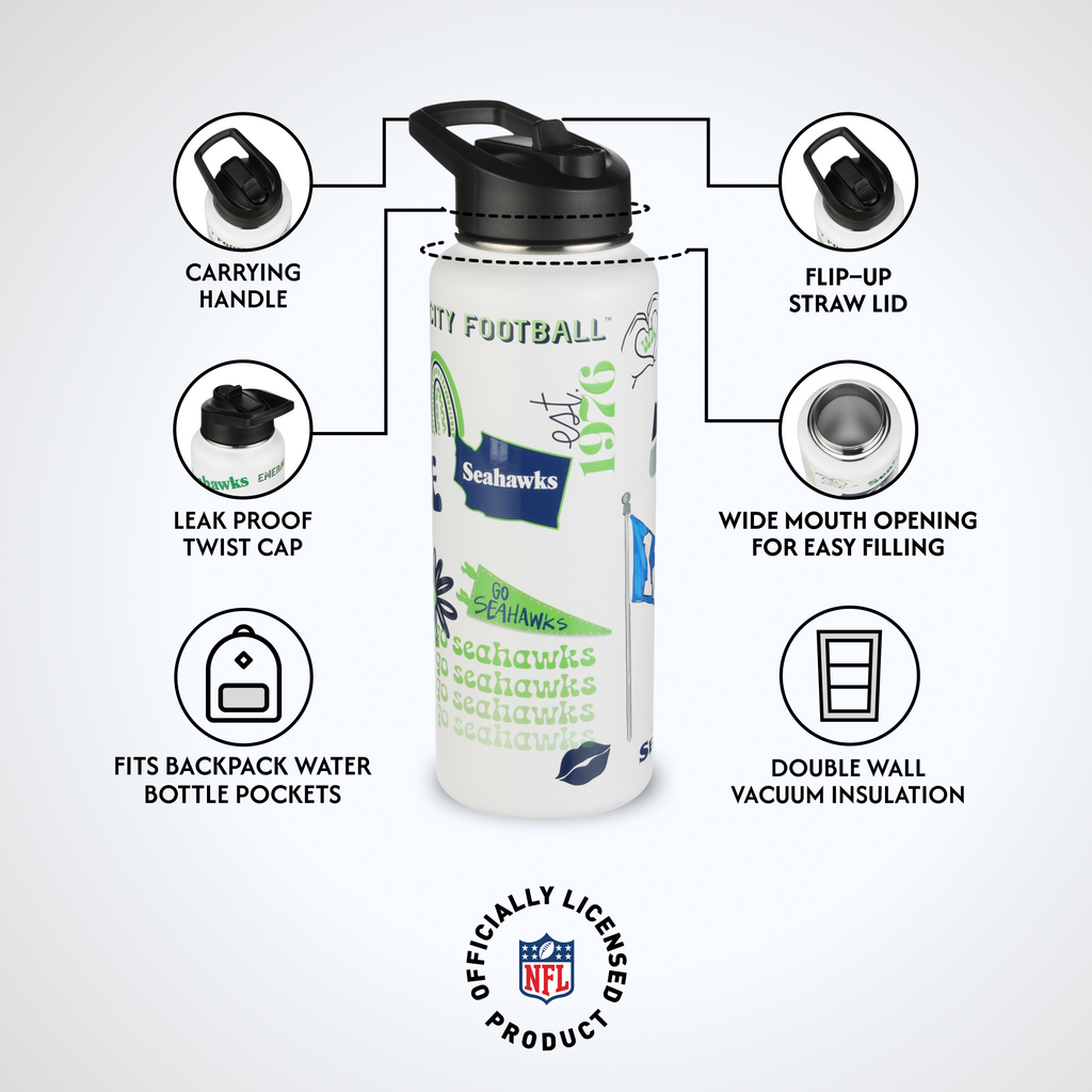 34oz Team Spirit Water Bottle I | Seattle Seahawks