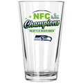 16oz Pint Glass, Direct Print, NFC Champion 60, 2026 Design| Seattle Seahawks