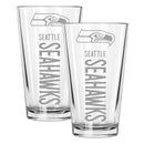 2pk 16oz Pint Glass Pinnacel Design | Seattle Seahawks