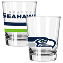 2pk 15oz Old Fashion Glass Big Stripes Design | Seattle Seahawks