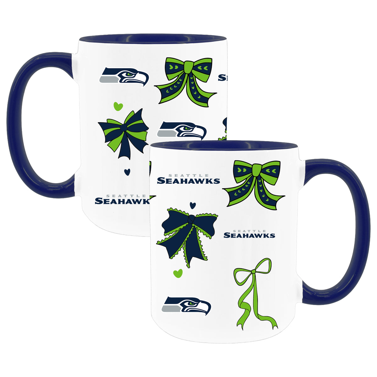  Seahawks 2pk 15oz Bow Coffee Mug 