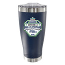 20oz Navy Stainless Steel Tumbler, Direct Print, Super Bowl 60, 2026, Seattle Seahawks