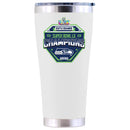 30oz White Stainless Steel Tumbler, Direct Print, Super Bowl 60, 2026, Seattle Seahawks