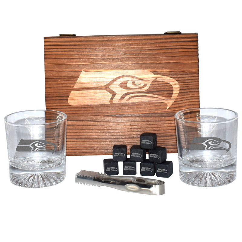 Wood Boxed Drinkware Set | Seattle Seahawks