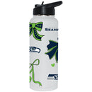  Seahawks 34oz Bow White Quencher Water Bottle 