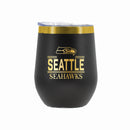 12 oz Stainless Steel Wine Tumbler with Gold Etched Classic Crew Team Design, Seattle Seahawks