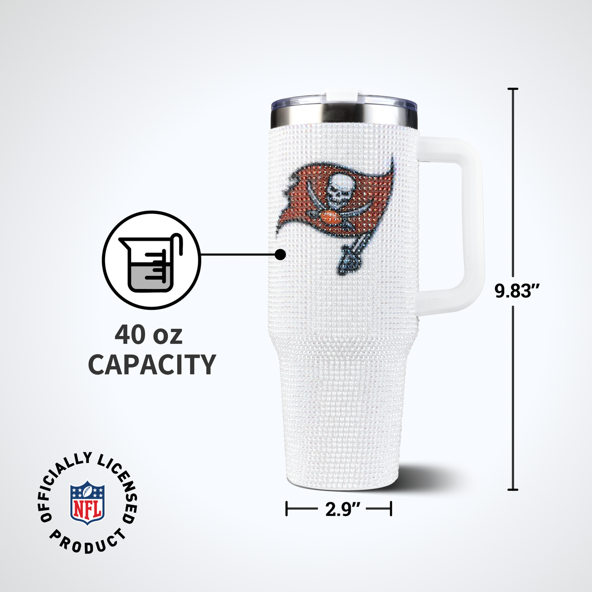 40oz Bling Collosal Tumbler | Tampa Bay Buccaneers