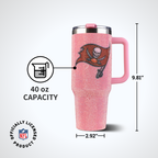 40oz Pink Bling Game Day Tumbler I | Tampa Bay Buccaneers